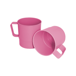 Caneca Plástica Rosa Bebê
