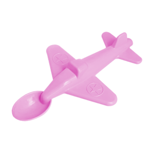 Colher Avião Infantil Rosa
