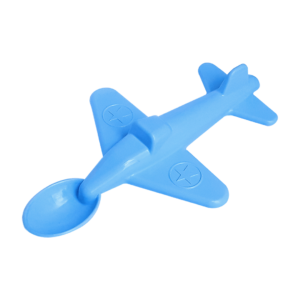 Colher Avião Infantil Azul Bebê