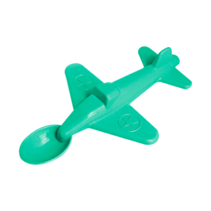 Colher Avião Infantil Verde