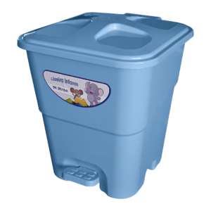 Lixeira Infantil Azul com Pedal