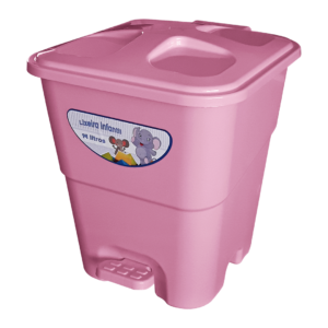 Lixeira Infantil Rosa com Pedal