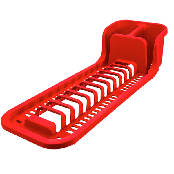 Escorredor de Prato Compacto Vermelho  - Imagem 2