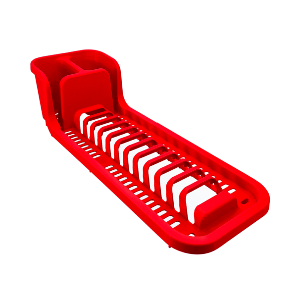 Escorredor de Prato Compacto Vermelho 