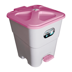 Lixeira C/Tampa Estrela Rosa
