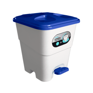 Lixeira C/Pedal Tampa Azul 7,5 L