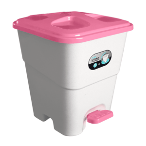 Lixeira C/Pedal Tampa Rosa 14 L